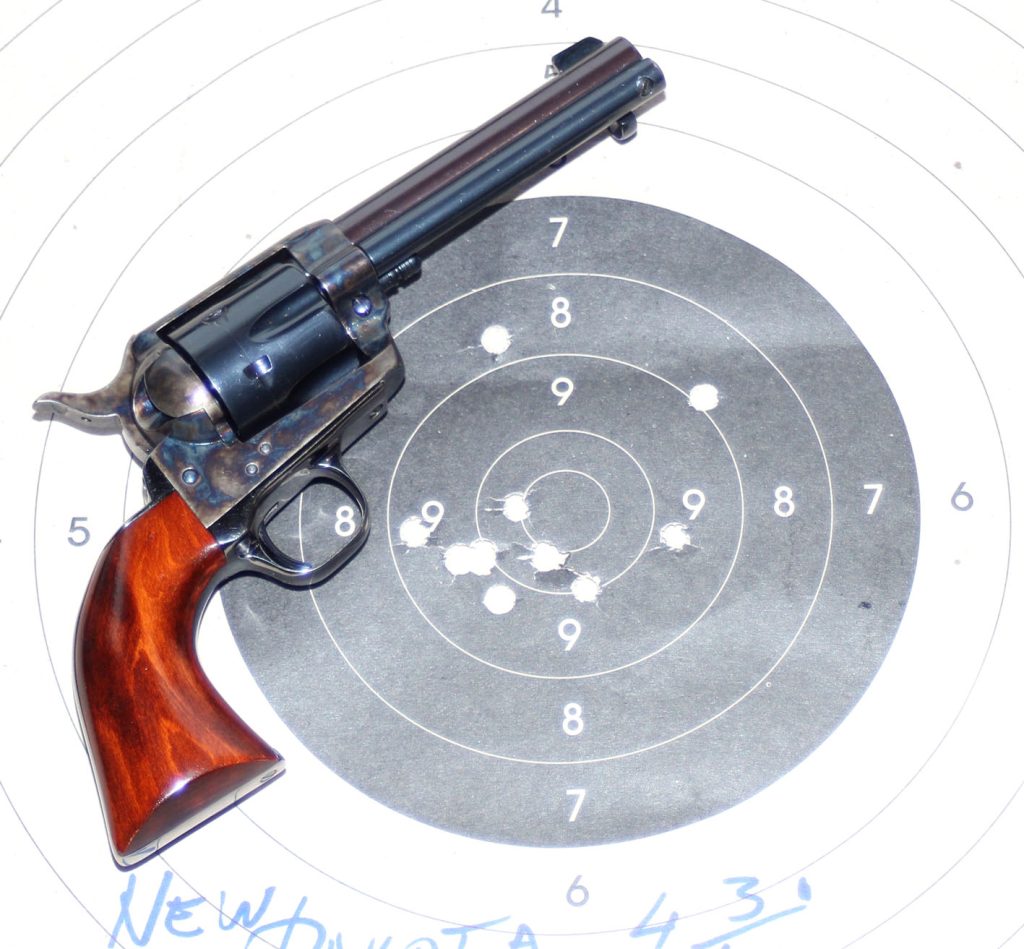 Posle doterivanja nišana dobra grupa od 10 pogodaka sa municijom Western .357 Magnum sa pobakrenim olovnim zrnom tipa SWC, mase 10,2 grama