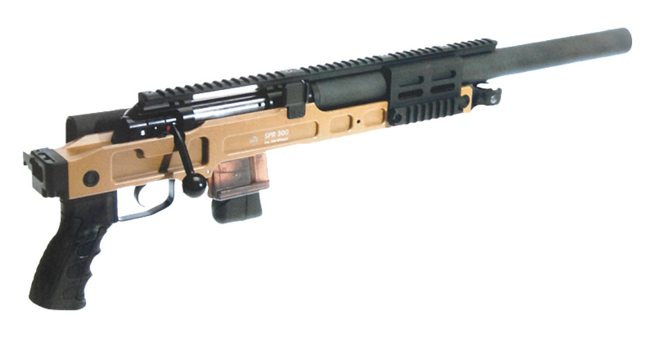 Iako nije predviđena za upotrebu u pištoljskoj konfiguraciji, SPR-300 je dovoljno kompaktna čak i za prikriveni transport