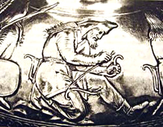 Drevni artefakt pokazuje skitskog ratnika kako na specifičan način postavlja tetivu na luk