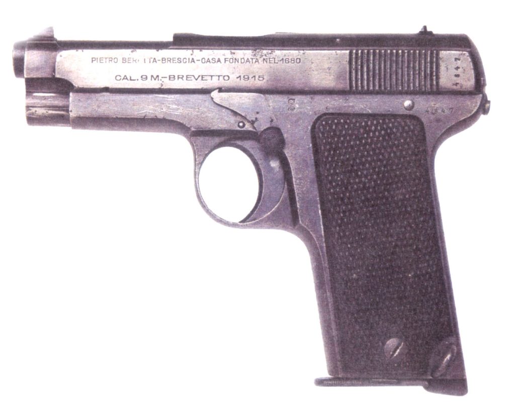 Pistola automatica, Beretta Modello 1915, vojnička verzija u službenom kalibru 9 mm