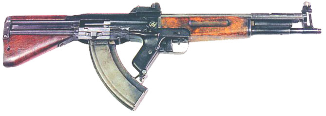 Korobov TKB-408 kalibra 7,62x39, jedna je od prvih uspešnih "bullpup" konstrukcija automatske puške